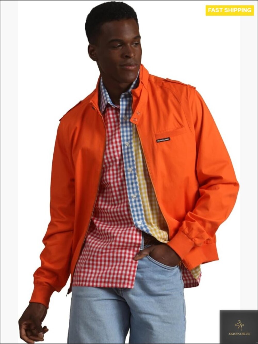 Classic Quilted Racer Jacket Slim Fit Lightweight Windbreaker